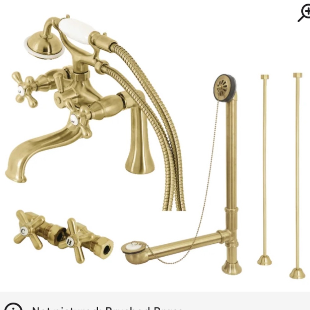 Vintage style deck mounted claw foot tub faucet with hand shower~ Kingston Brass